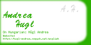 andrea hugl business card